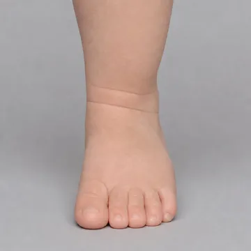 AI-generated baby foot, anterior view, showing lateral head of talus