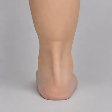 AI-generated baby foot, posterior view, showing empty heel